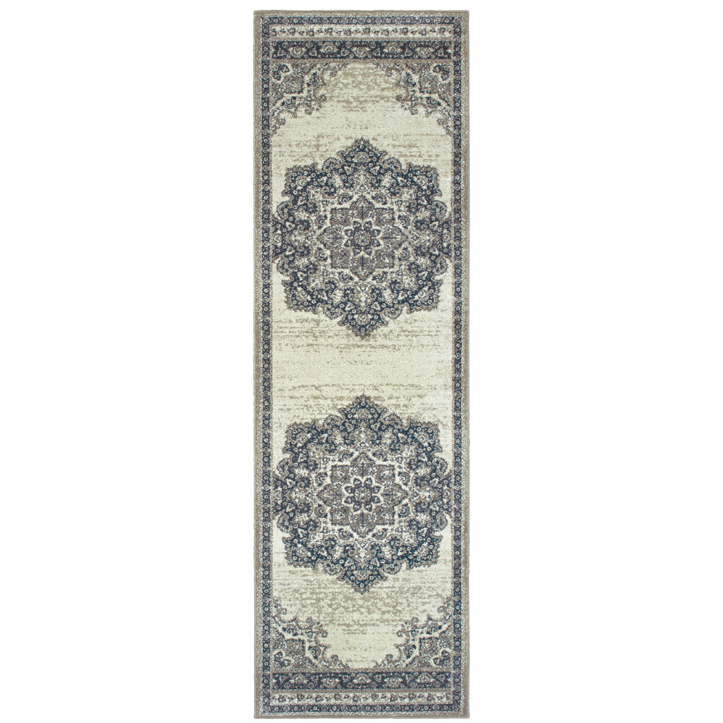 Oriental Weavers Richmond 5504I Multicolor Rectangle Indoor Runner - Durable &amp; Stain Resistant Low Pile Rug with Medallion Design