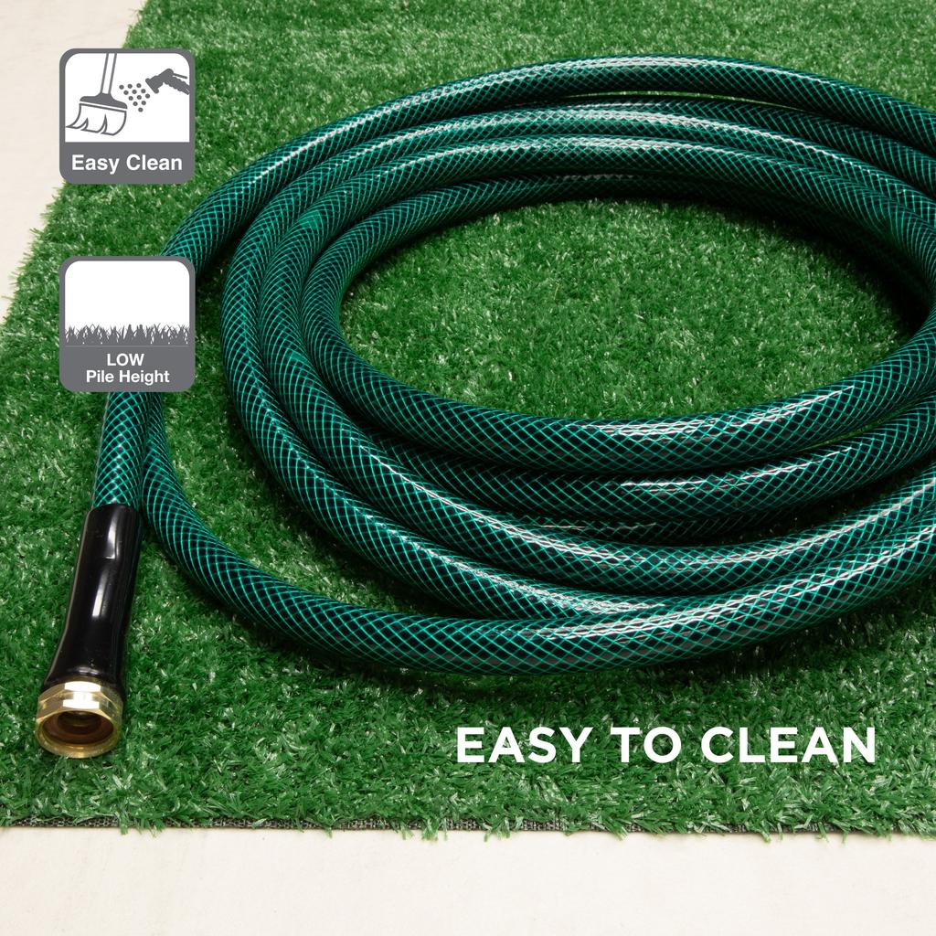 Oriental Weavers Sarasota SA001 Green Rectangle Indoor/Outdoor Area Rug Artifical Turf Pattern-