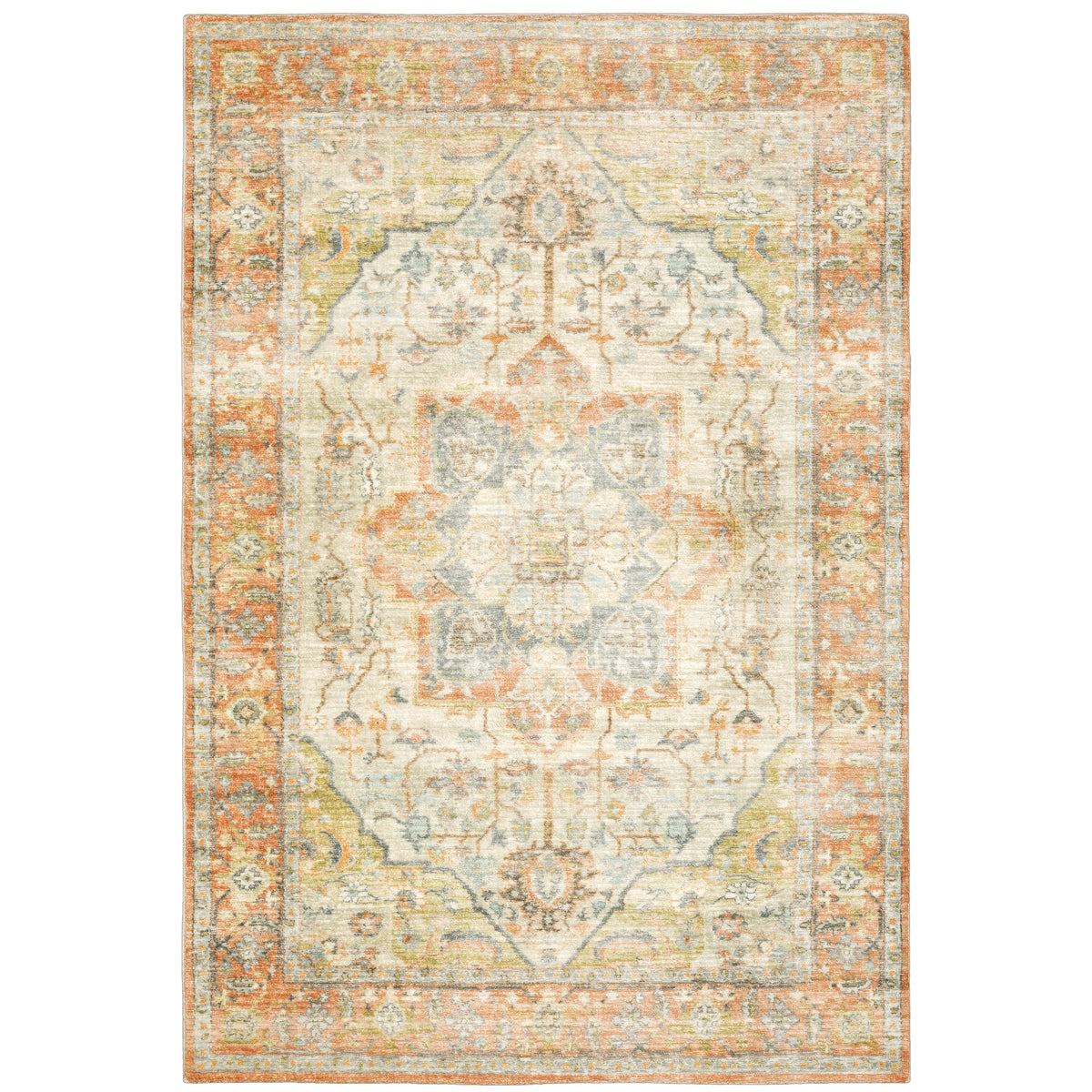 Oriental Weavers Savoy 28101 Multicolor Rectangle Indoor Area Rug - Elegant Stain Resistant Low Pile Rug with Abstract Design