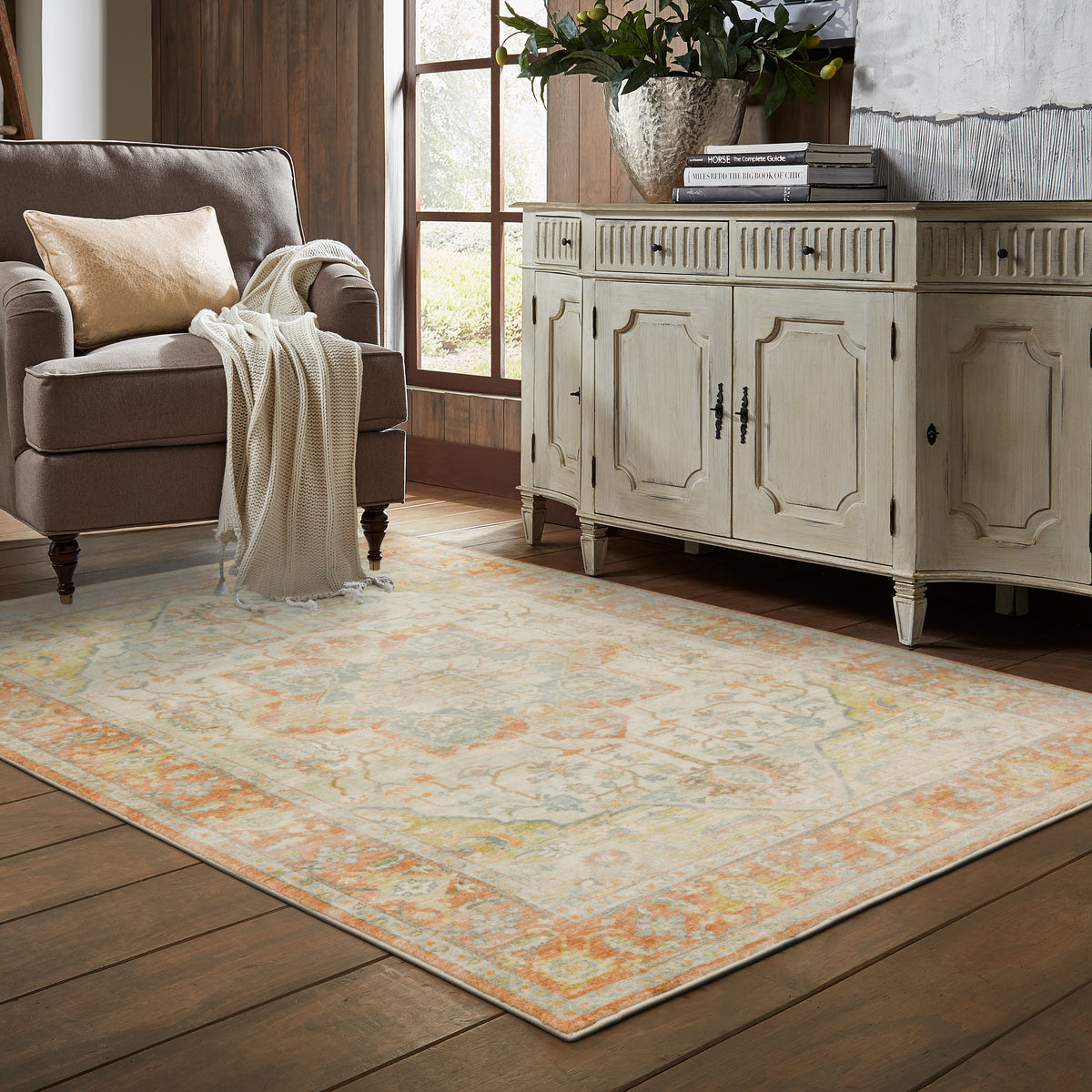 Oriental Weavers Savoy 28101 Multicolor Rectangle Indoor Area Rug - Elegant Stain Resistant Low Pile Rug with Abstract Design