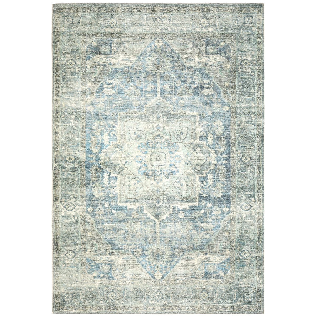 Oriental Weavers Savoy 28102 Multicolor Rectangle Indoor Area Rug - Elegant Stain Resistant Low Pile Rug with Medallion Design