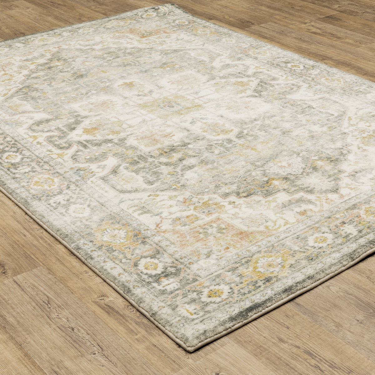 Oriental Weavers Savoy 28103 Multicolor Rectangle Indoor Area Rug - Elegant Stain Resistant Low Pile Rug with Medallion Design