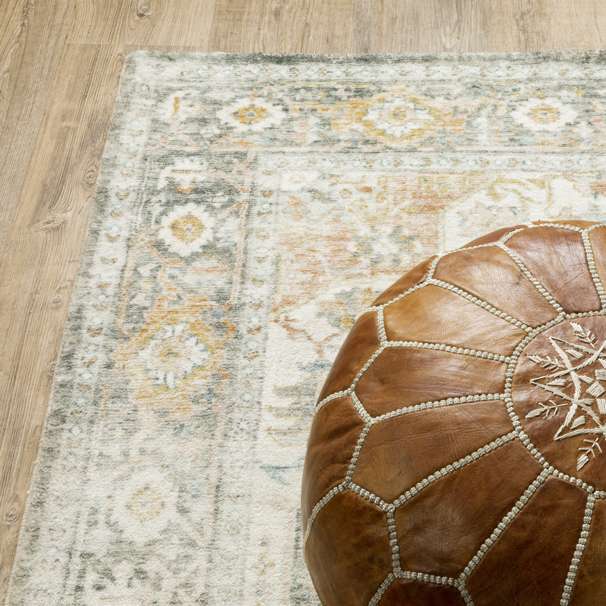 Oriental Weavers Savoy 28103 Multicolor Rectangle Indoor Area Rug - Elegant Stain Resistant Low Pile Rug with Medallion Design