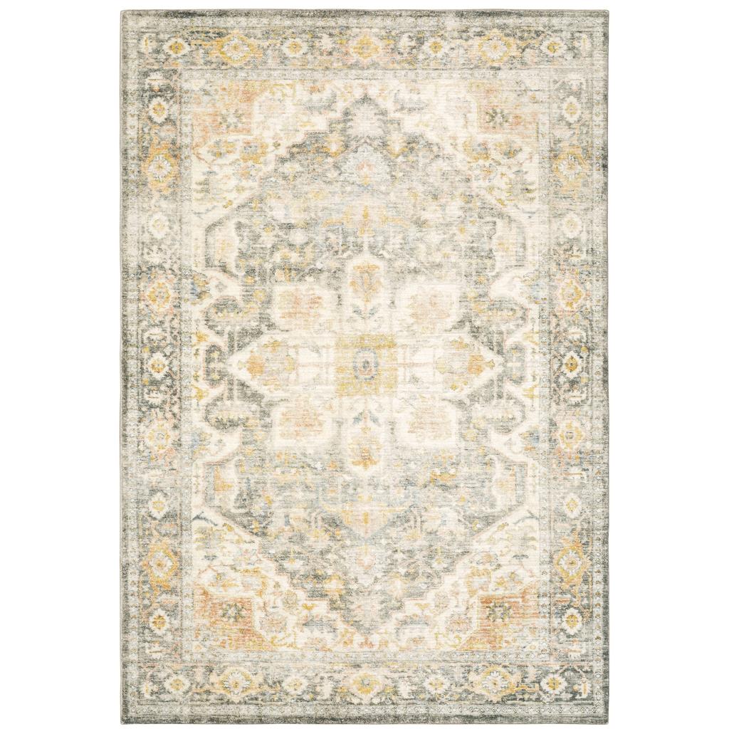 Oriental Weavers Savoy 28103 Multicolor Rectangle Indoor Area Rug - Elegant Stain Resistant Low Pile Rug with Medallion Design-