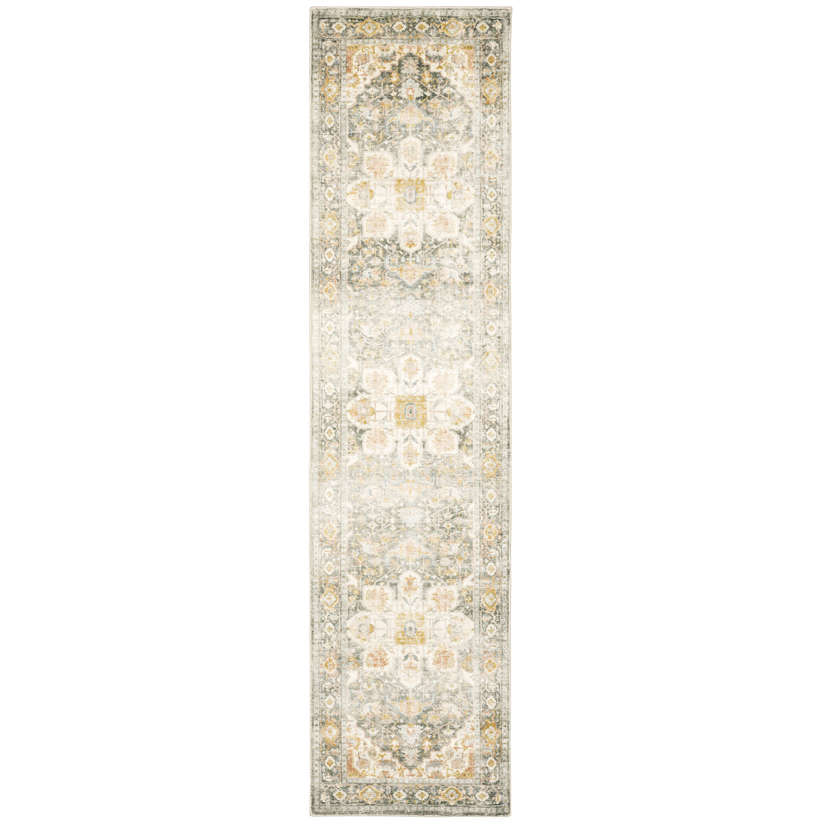 Oriental Weavers Savoy 28103 Multicolor Rectangle Indoor Runner - Elegant Stain Resistant Low Pile Rug with Medallion Design