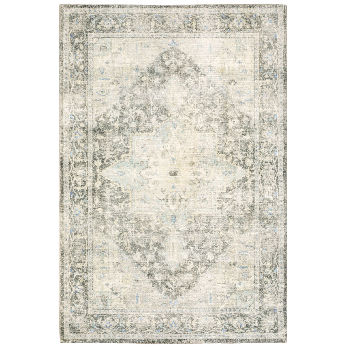 Oriental Weavers Savoy 28104 Multicolor Rectangle Indoor Area Rug - Elegant Stain Resistant Low Pile with Medallion Design