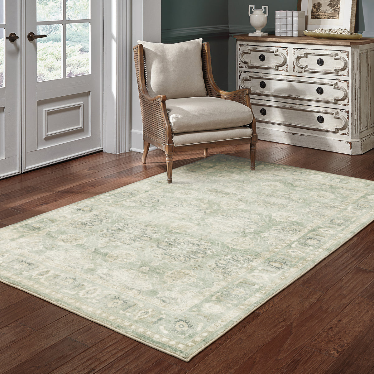 Oriental Weavers Savoy 28107 Multicolor Rectangle Indoor Area Rug - Elegant Stain Resistant Machine Made Living Room Rug with Oriental Pattern