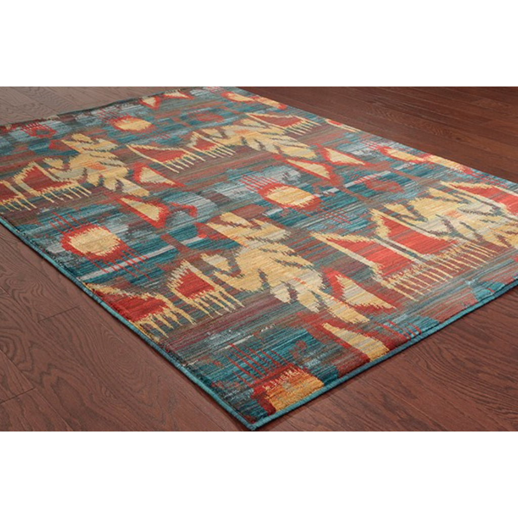 Oriental Weavers Sedona 4378H Multicolor Rectangle Indoor Area Rug - Durable &amp; Stain Resistant Low Pile Rug