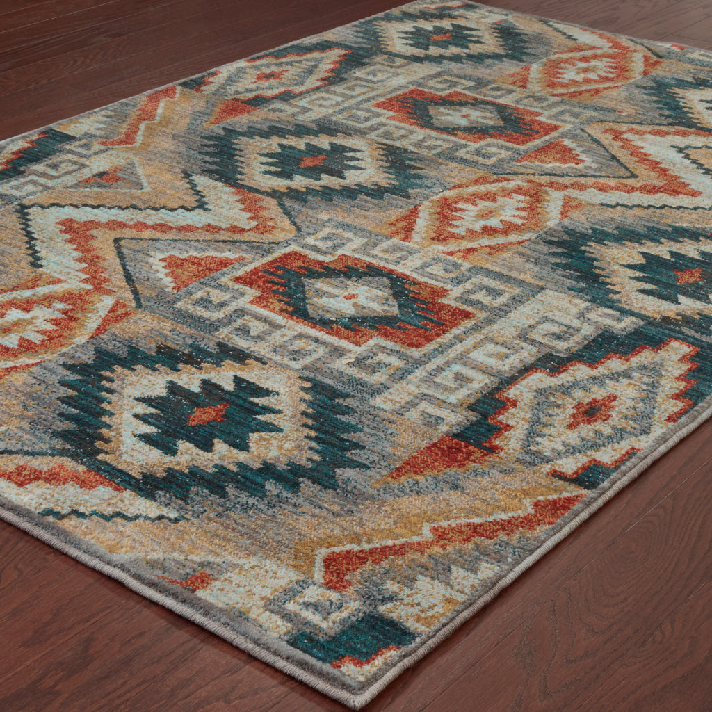 Oriental Weavers Sedona 5937D Multicolor Rectangle Indoor Area Rug - Durable &amp; Stain Resistant Low Pile Rug