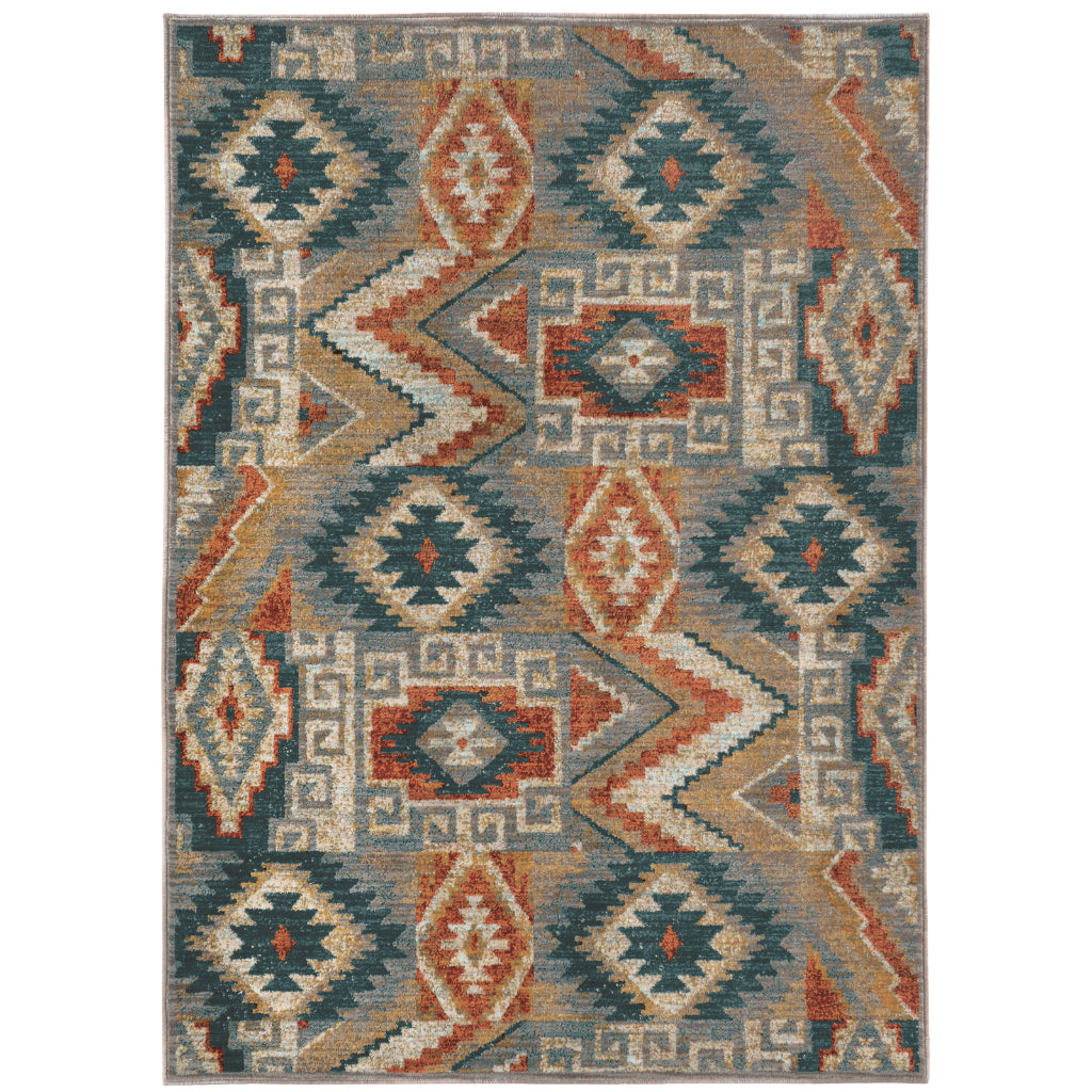Oriental Weavers Sedona 5937D Multicolor Rectangle Indoor Area Rug - Durable &amp; Stain Resistant Low Pile Rug