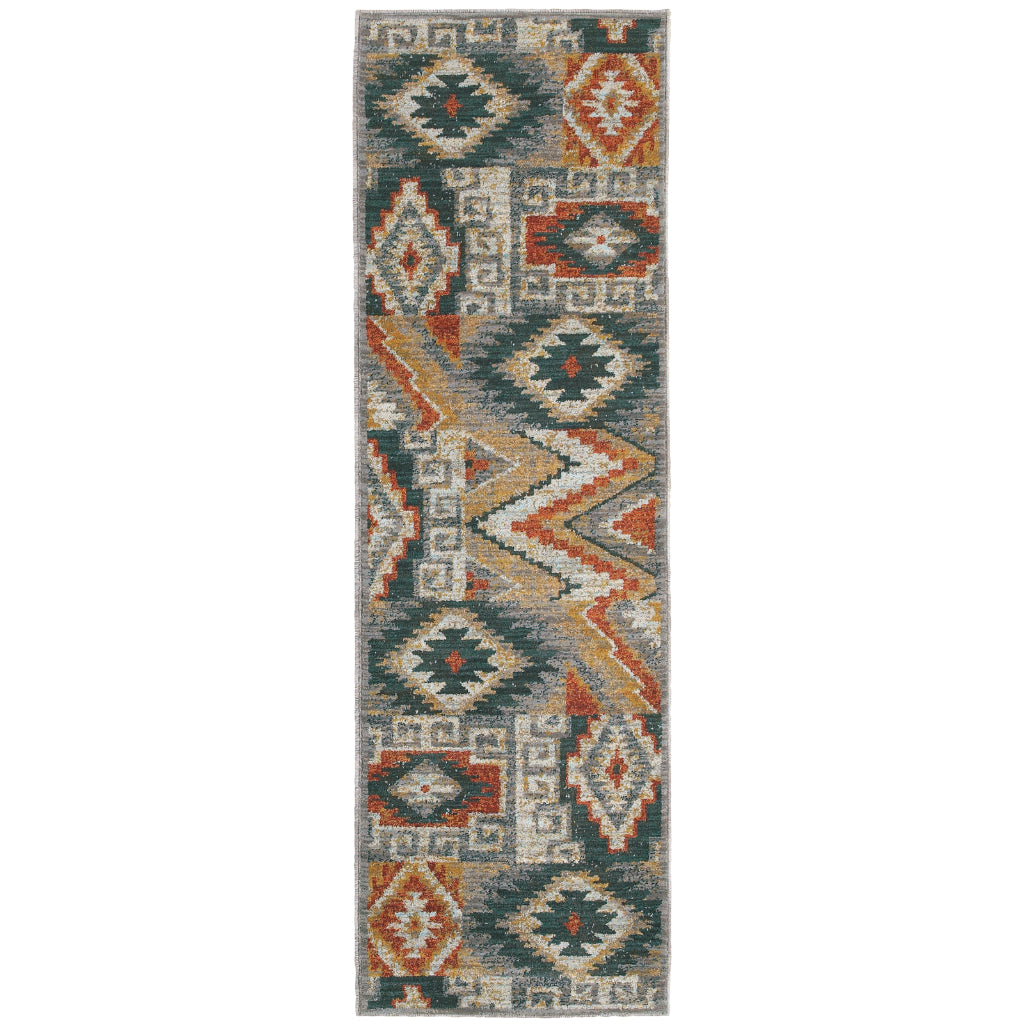 Oriental Weavers Sedona 5937D Multicolor Rectangle Indoor Runner - Durable &amp; Stain Resistant Low Pile Rug