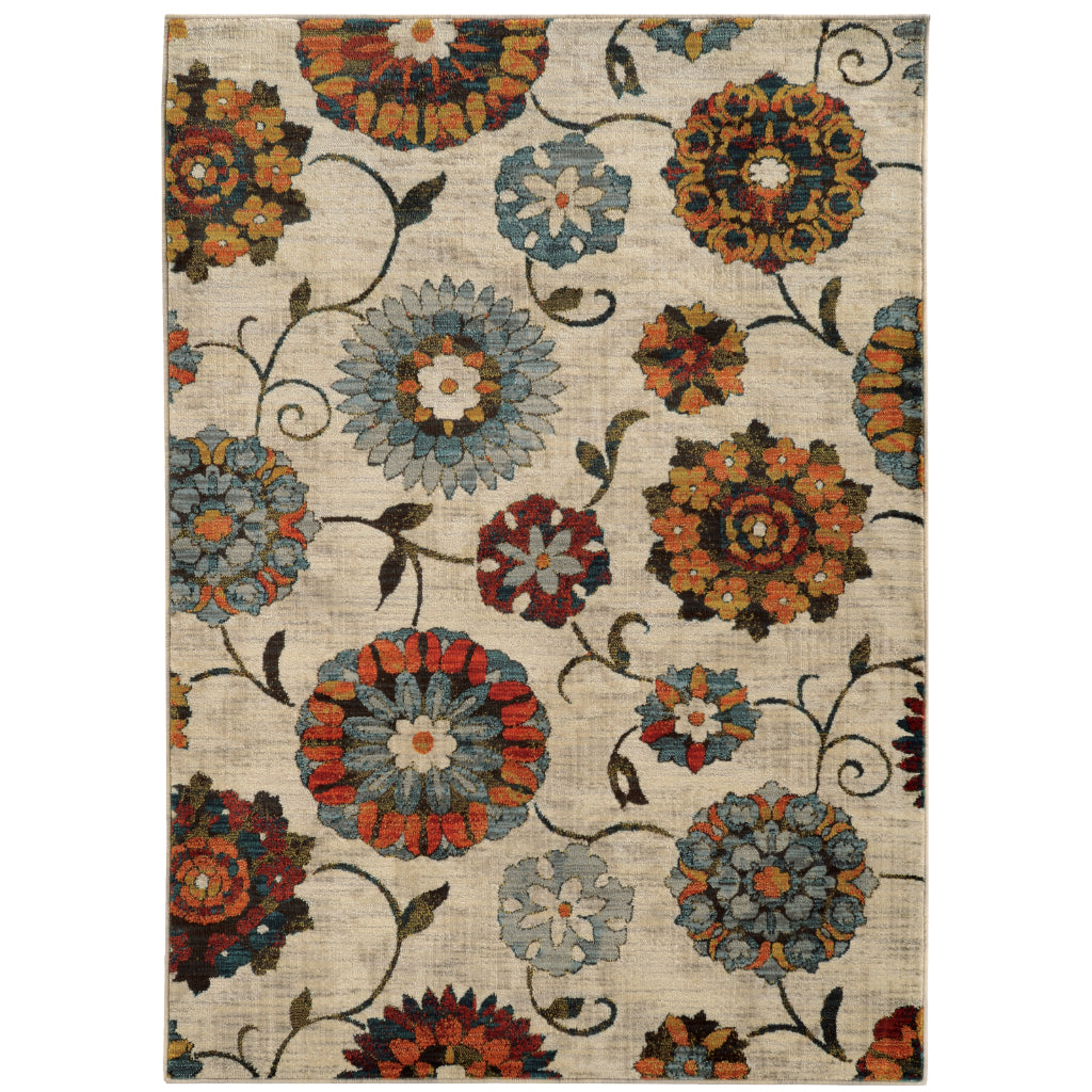 Oriental Weavers Sedona 6361A Multicolor Rectangle Indoor Area Rug - Durable &amp; Stain Resistant Low Pile Rug