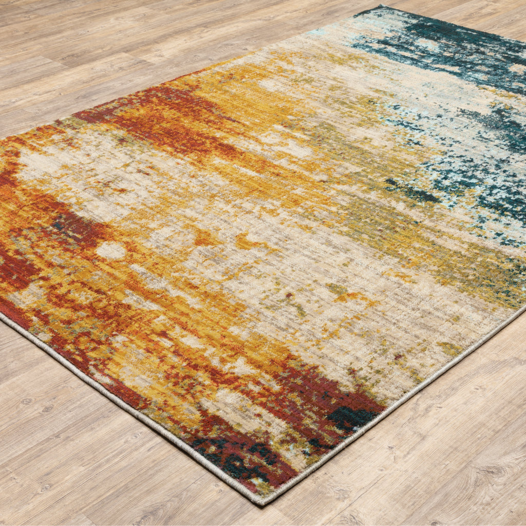 Oriental Weavers Sedona 6365A Multicolor Rectangle Indoor Area Rug - Durable &amp; Stain Resistant Low Pile Rug