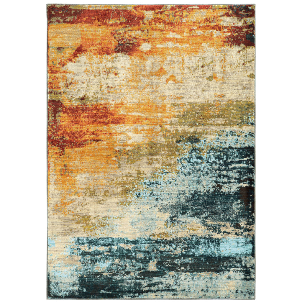 Oriental Weavers Sedona 6365A Multicolor Rectangle Indoor Area Rug - Durable &amp; Stain Resistant Low Pile Rug