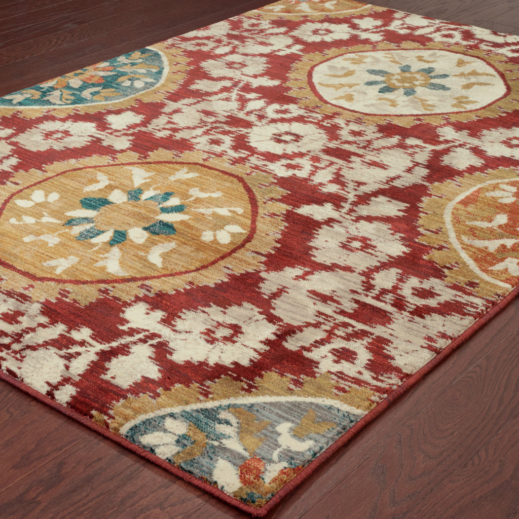 Oriental Weavers Sedona 6366A Multicolor Rectangle Indoor Area Rug - Durable & Stain Resistant Low Pile Rug-