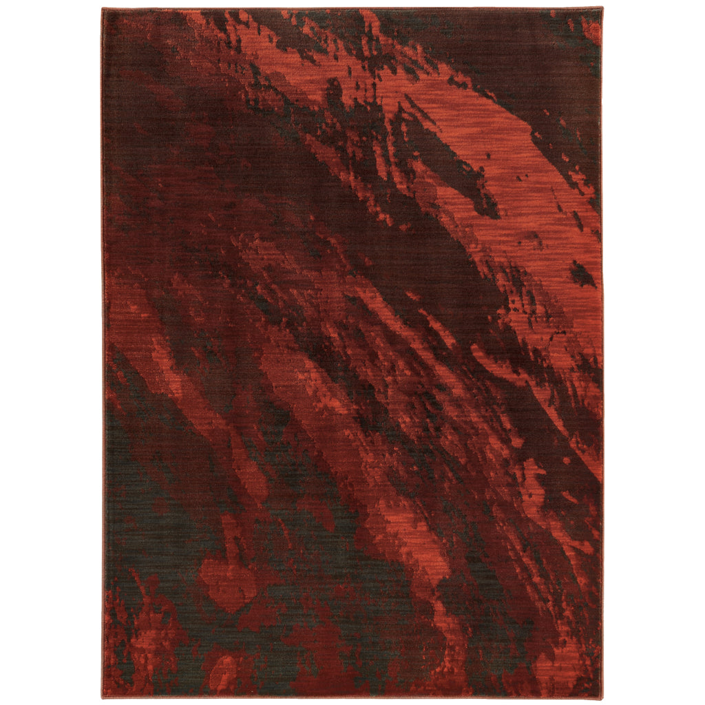 Oriental Weavers Sedona 6367B Red Rectangle Indoor Area Rug - Durable &amp; Stain Resistant Machine Made Living Room Rug