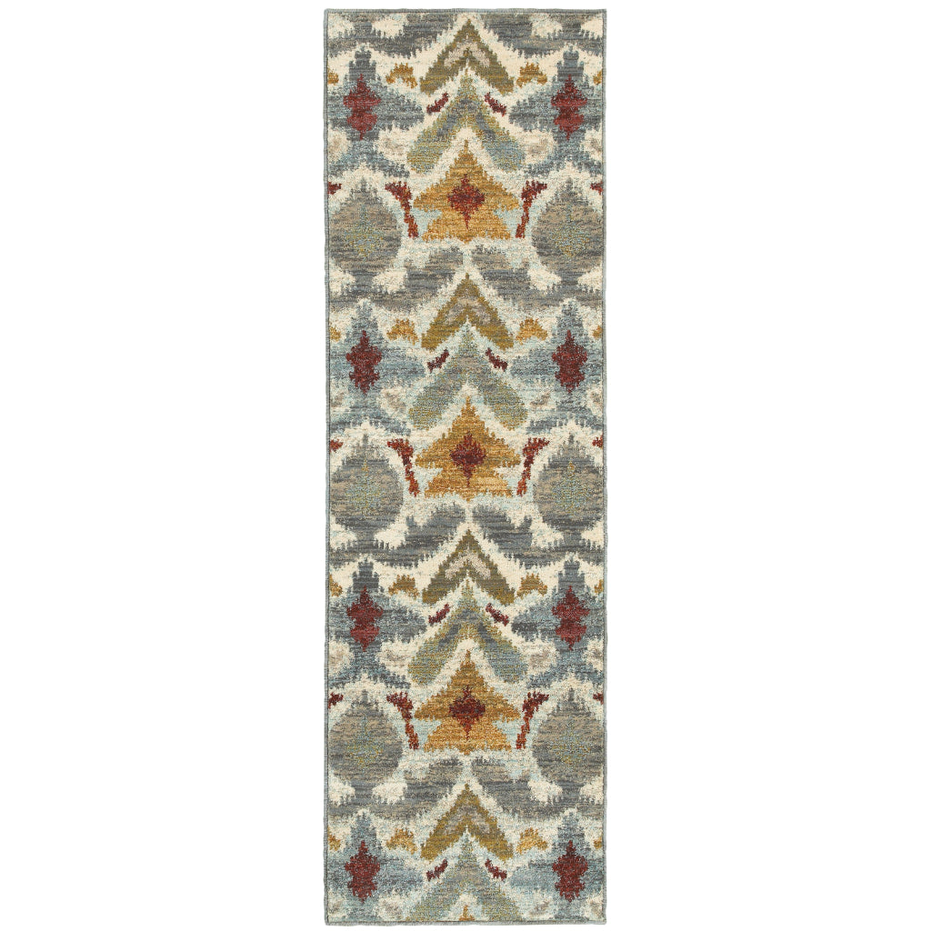 Oriental Weavers Sedona 6371C Multicolor Rectangle Indoor Runner - Durable &amp; Stain Resistant Low Pile Rug