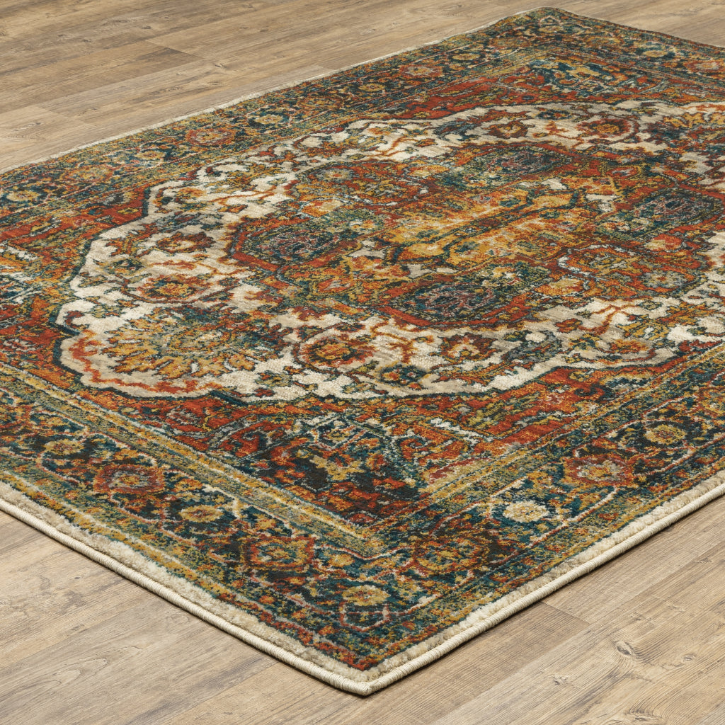 Oriental Weavers Sedona 6382B Multicolor Rectangle Indoor Area Rug - Durable &amp; Stain Resistant Low Pile Rug