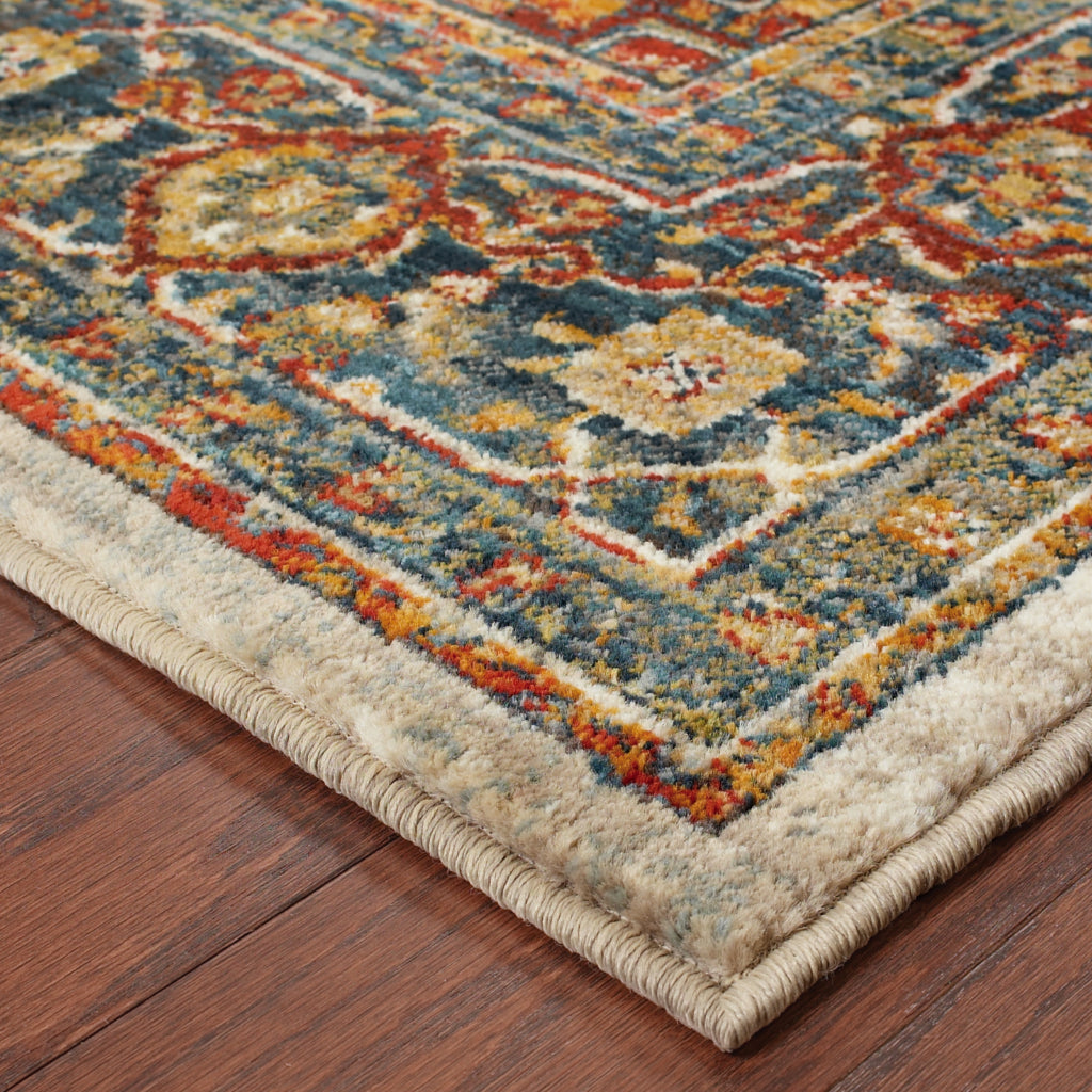 Oriental Weavers Sedona 6382B Multicolor Rectangle Indoor Area Rug - Durable &amp; Stain Resistant Low Pile Rug