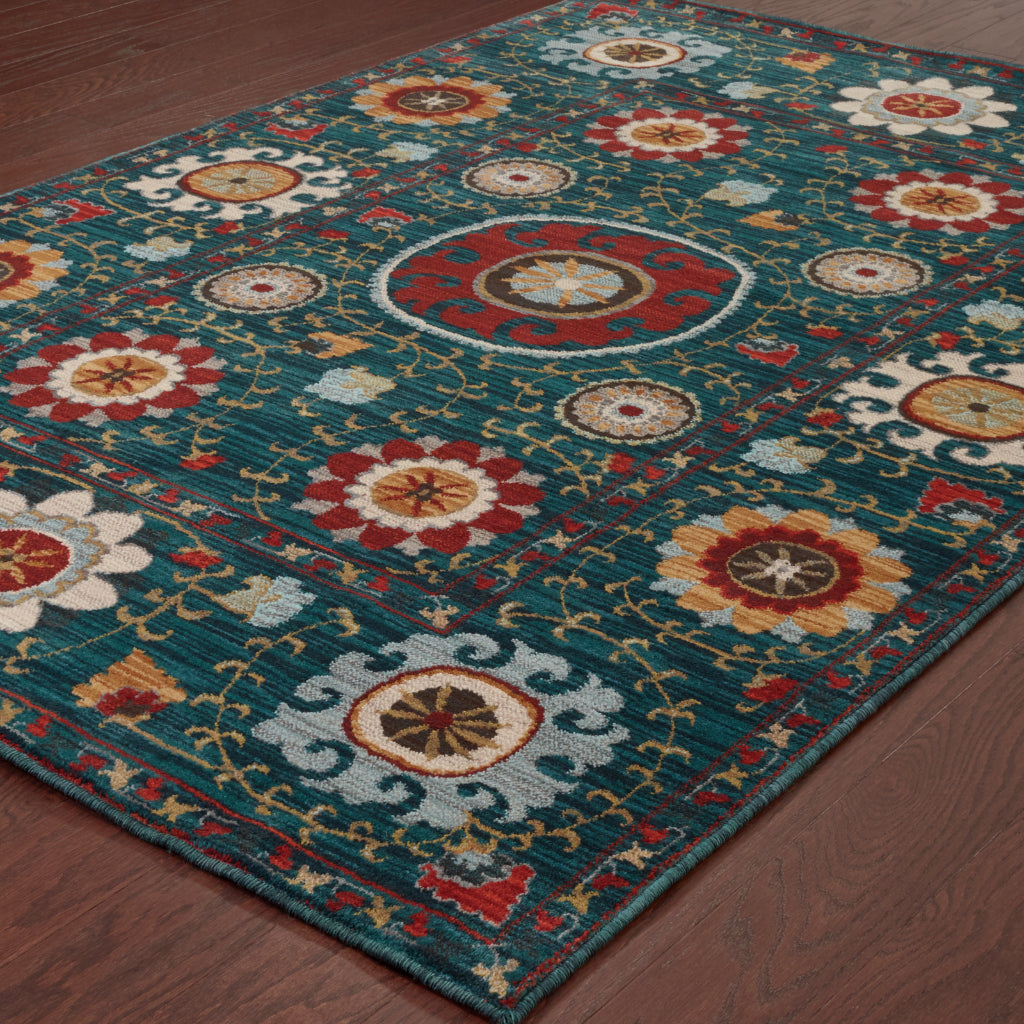 Oriental Weavers Sedona 6408B Multicolor Rectangle Indoor Area Rug - Durable &amp; Stain Resistant Low Pile Rug