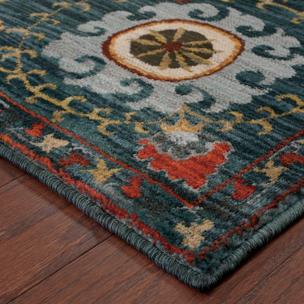 Oriental Weavers Sedona 6408B Multicolor Rectangle Indoor Area Rug - Durable &amp; Stain Resistant Low Pile Rug