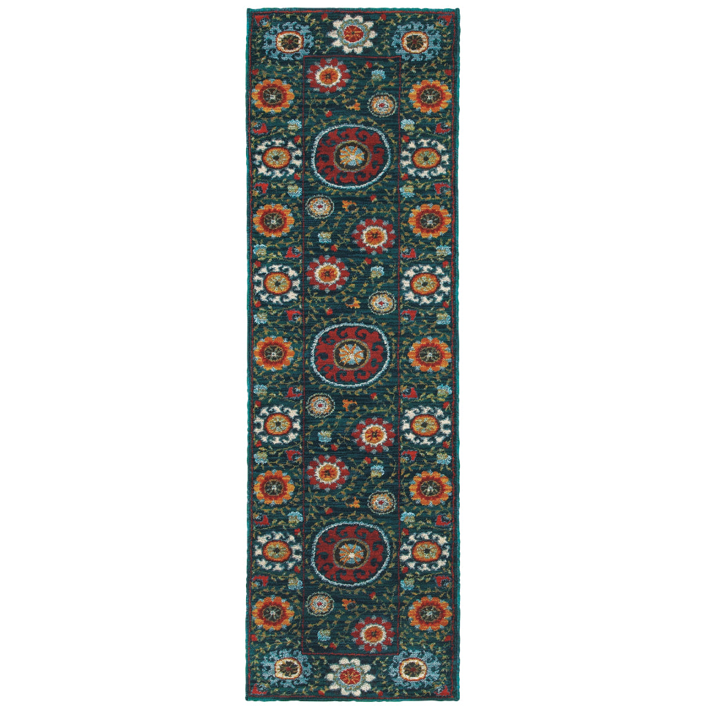 Oriental Weavers Sedona 6408B Multicolor Rectangle Indoor Runner - Durable &amp; Stain Resistant Low Pile Rug