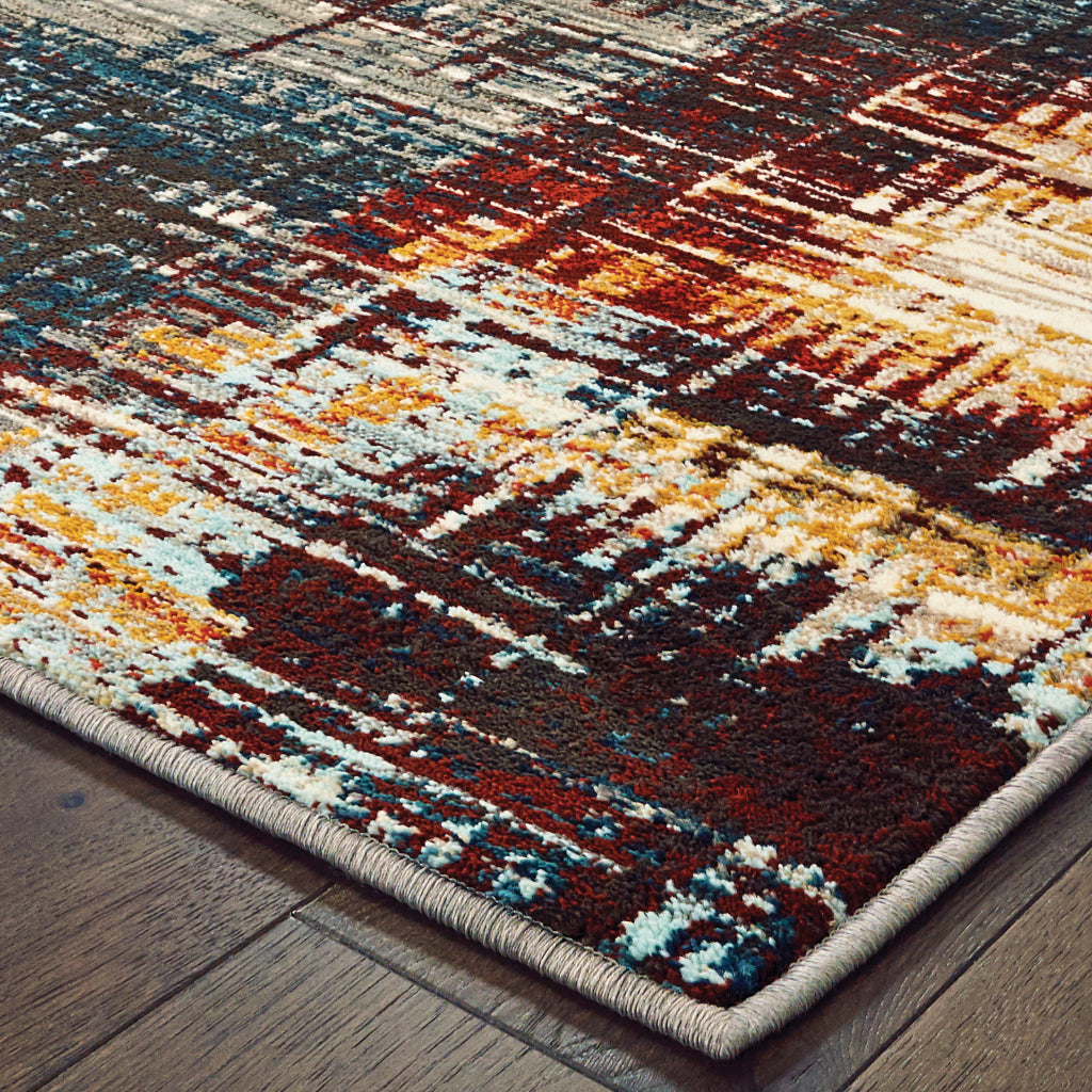 Oriental Weavers Sedona 9584A Multicolor Rectangle Indoor Area Rug - Durable &amp; Stain Resistant Low Pile Rug