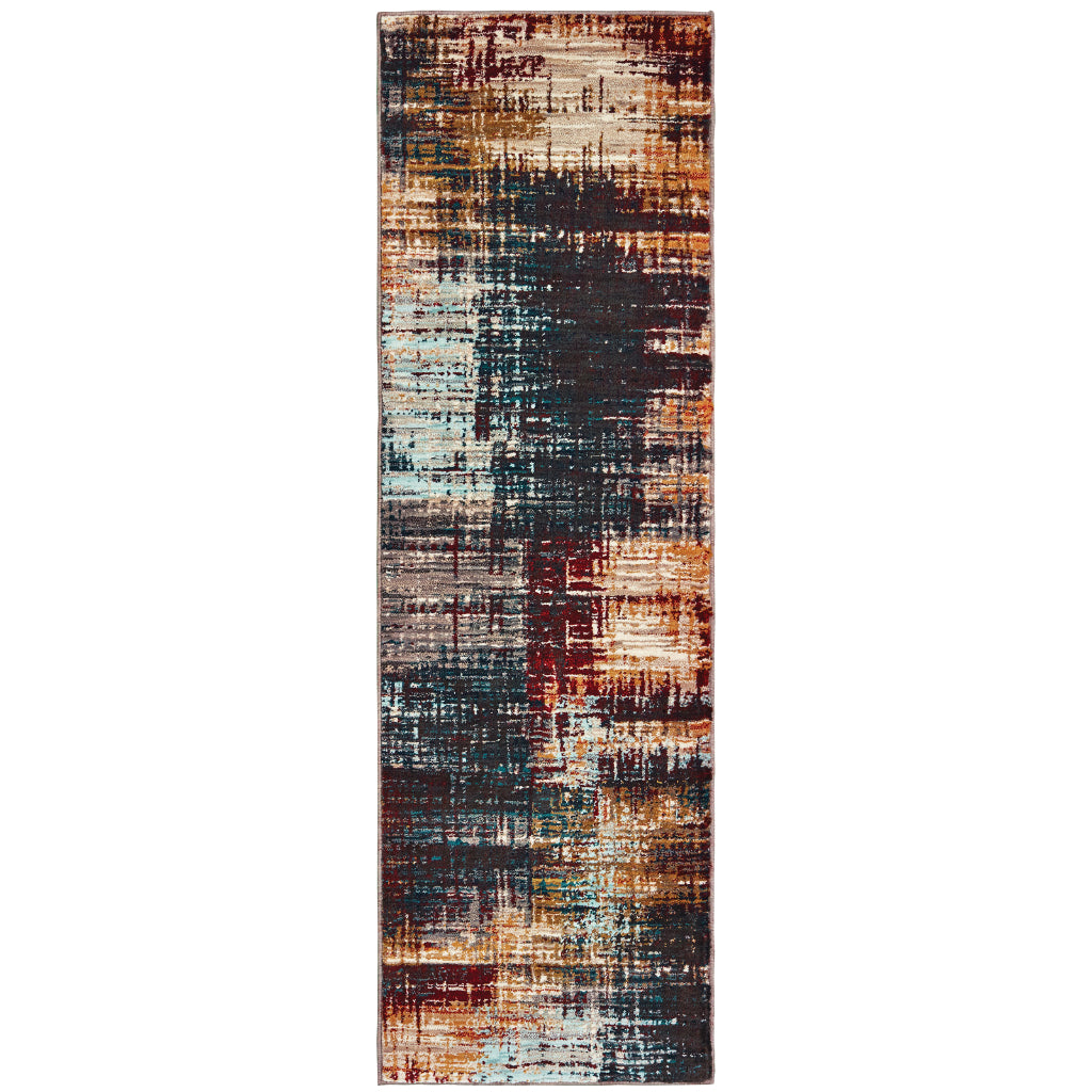 Oriental Weavers Sedona 9584A Multicolor Rectangle Indoor Runner - Durable &amp; Stain Resistant Low Pile Rug