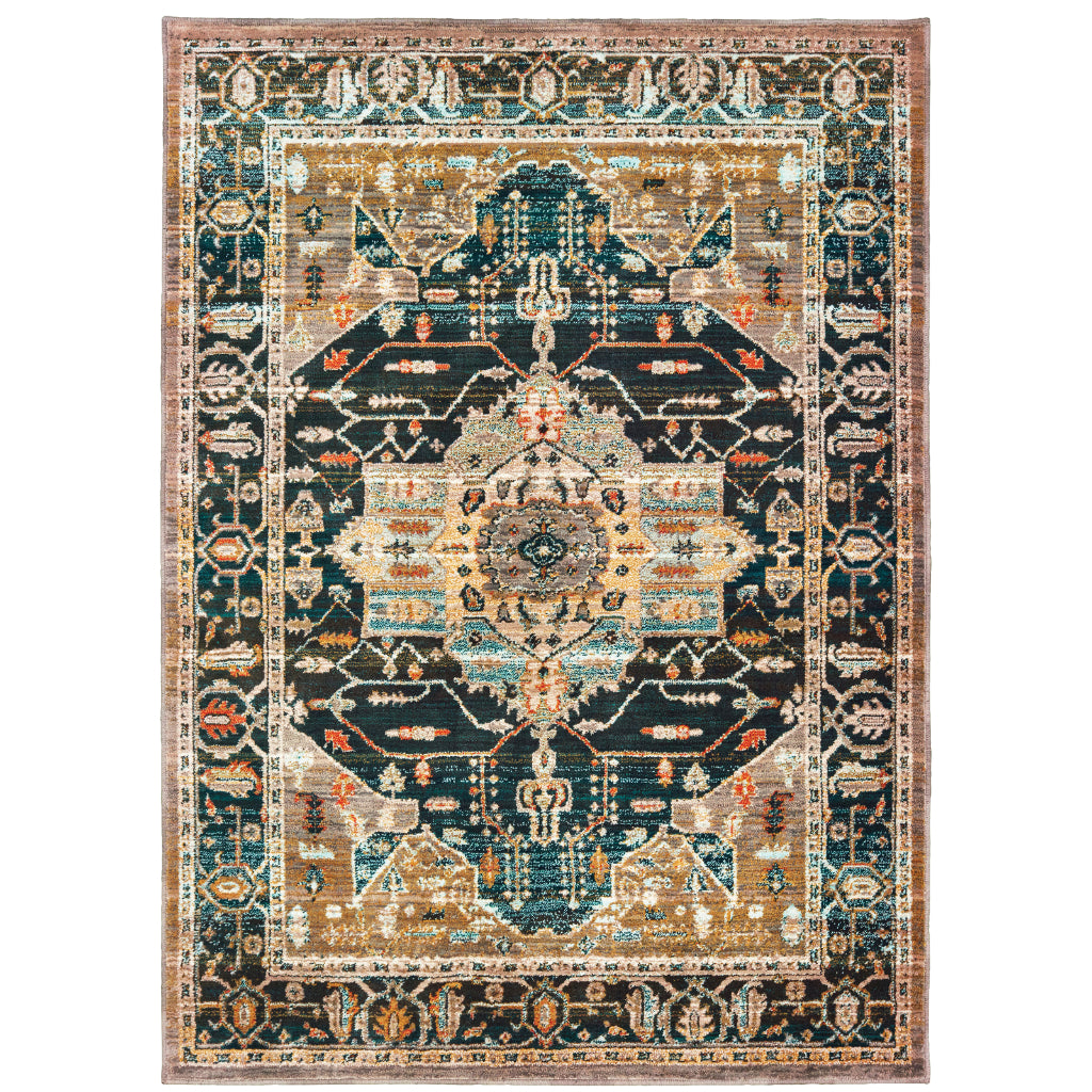 Oriental Weavers Sedona 9592B Multicolor Rectangle Indoor Area Rug - Durable &amp; Stain Resistant Low Pile Rug