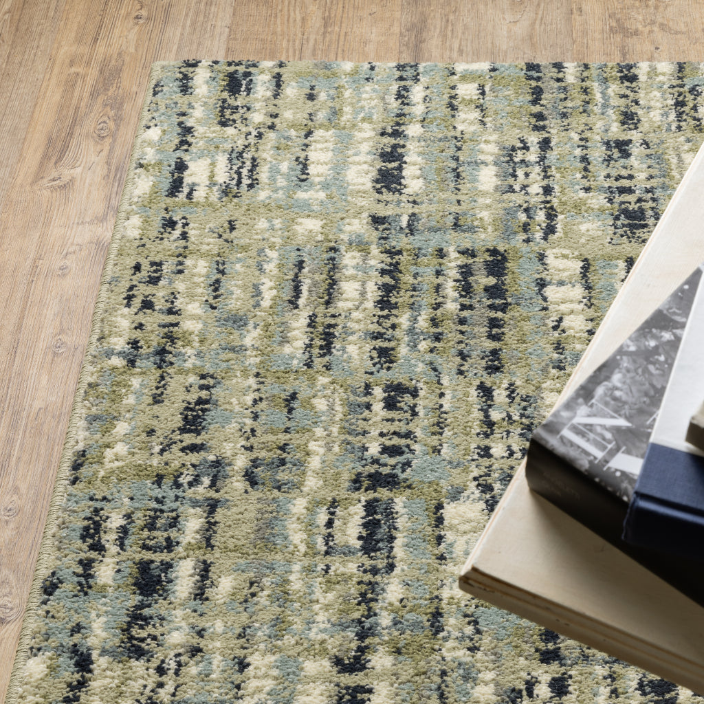 Oriental Weavers Seneca SE01A Multicolor Rectangle Indoor Runner - Contemporary Plush Pile Rug with Abstract Design