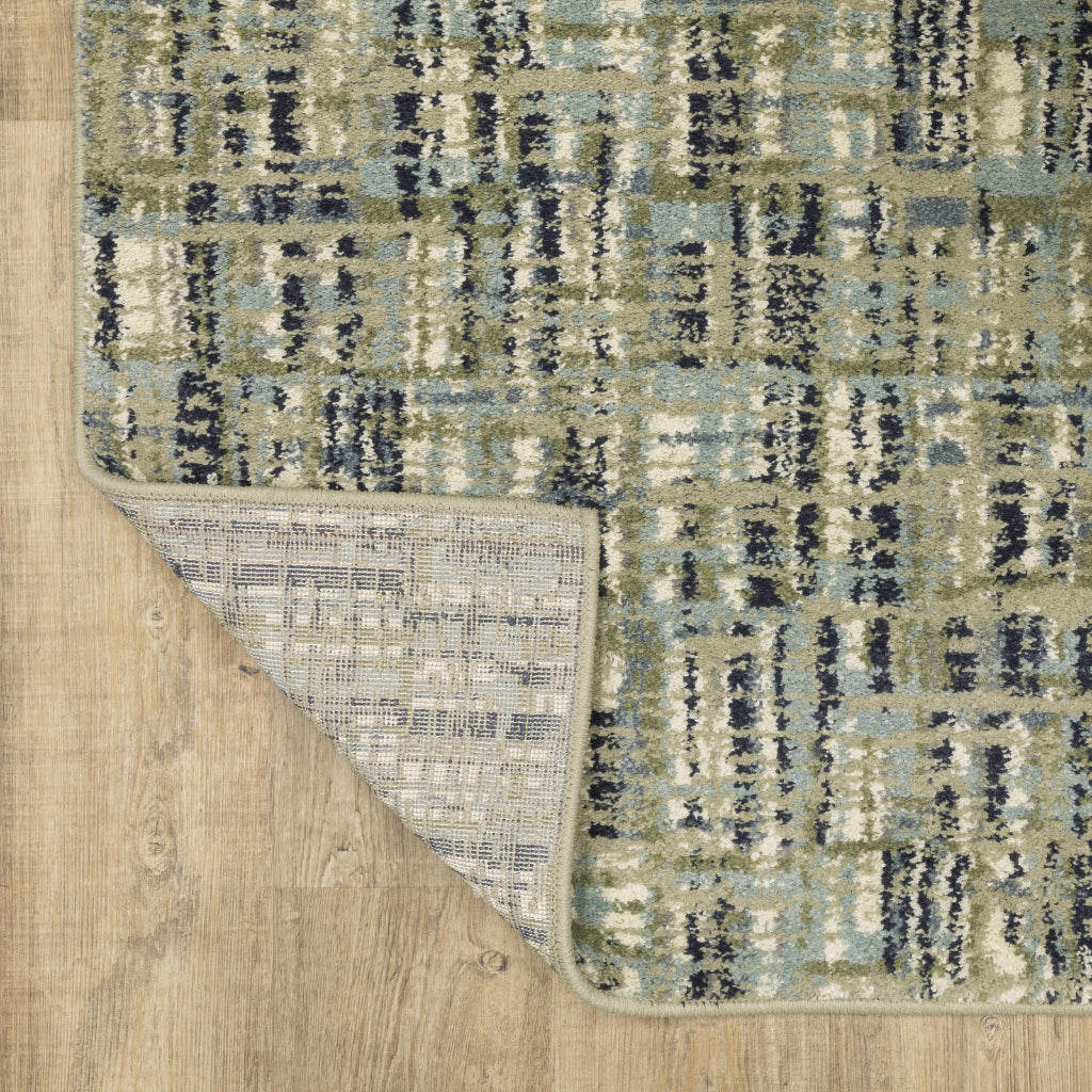 Oriental Weavers Seneca SE01A Multicolor Rectangle Indoor Runner - Contemporary Plush Pile Rug with Abstract Design