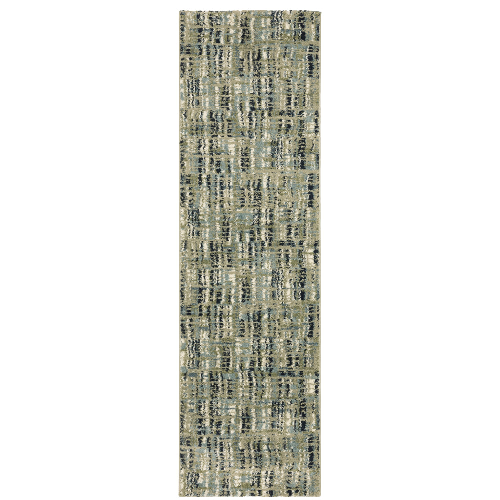 Oriental Weavers Seneca SE01A Multicolor Rectangle Indoor Runner - Contemporary Plush Pile Rug with Abstract Design