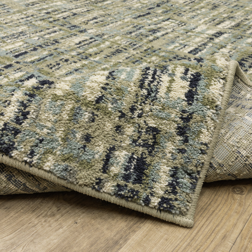 Oriental Weavers Seneca SE01A Multicolor Rectangle Indoor Runner - Contemporary Plush Pile Rug with Abstract Design