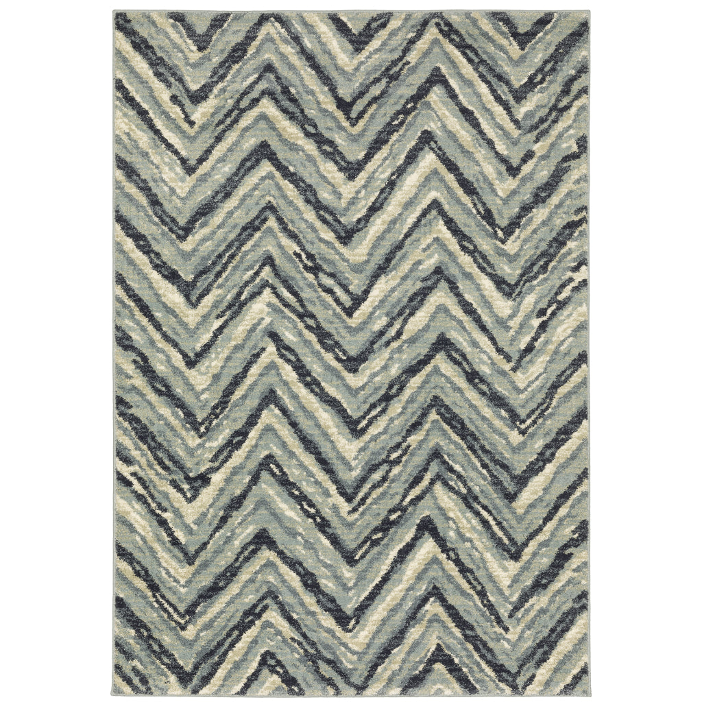 Oriental Weavers Seneca SE03A Multicolor Rectangle Indoor Area Rug - Contemporary Plush Pile Rug with Geometric Design-