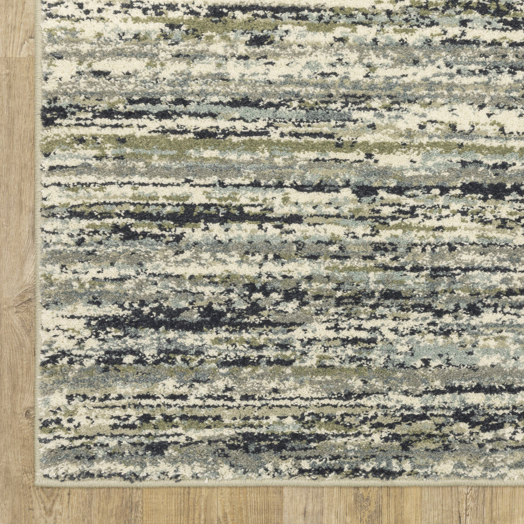 Oriental Weavers Seneca SE04A Multicolor Rectangle Indoor Runner - Contemporary Plush Pile Rug with Striped Design