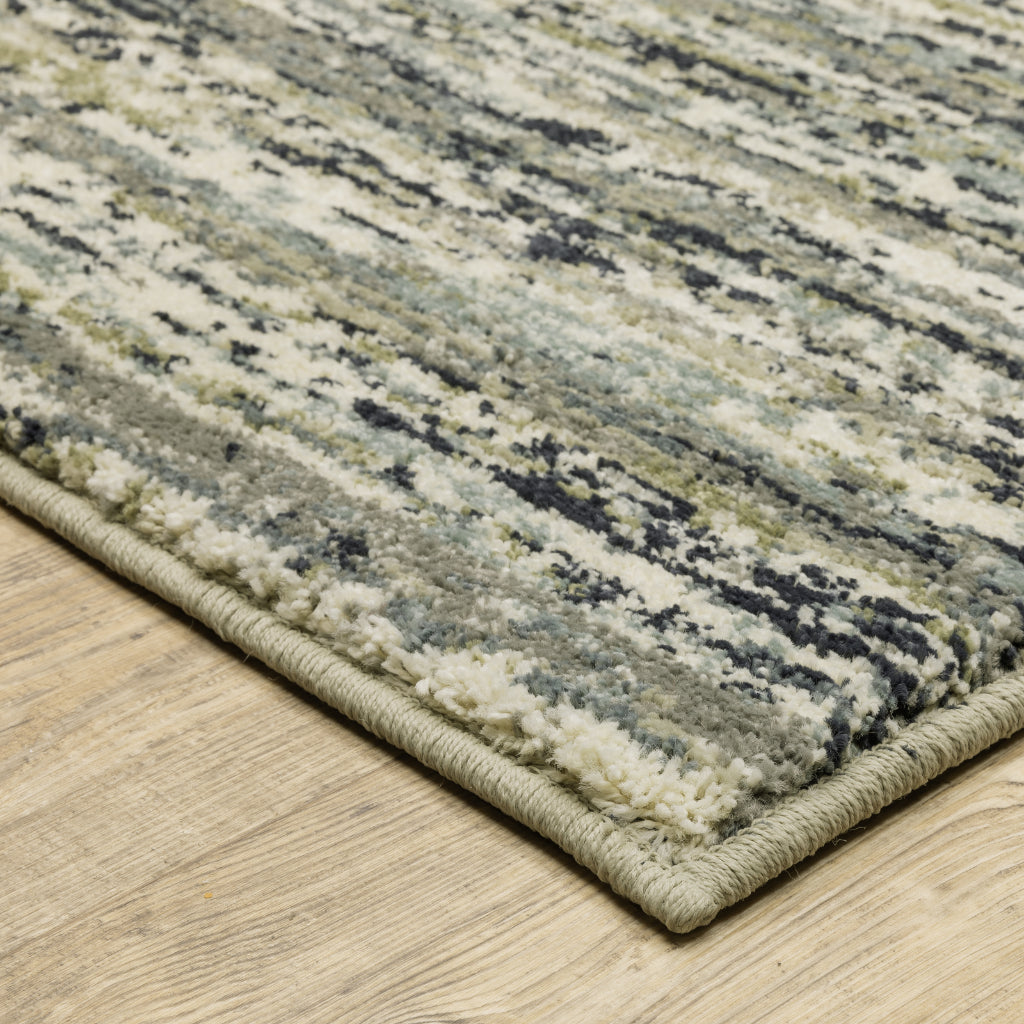Oriental Weavers Seneca SE04A Multicolor Rectangle Indoor Runner - Contemporary Plush Pile Rug with Striped Design