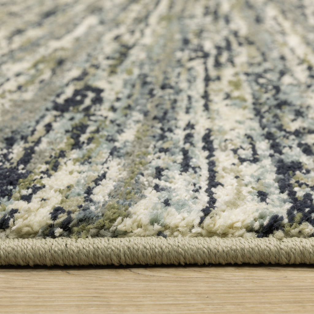 Oriental Weavers Seneca SE04A Multicolor Rectangle Indoor Runner - Contemporary Plush Pile Rug with Striped Design