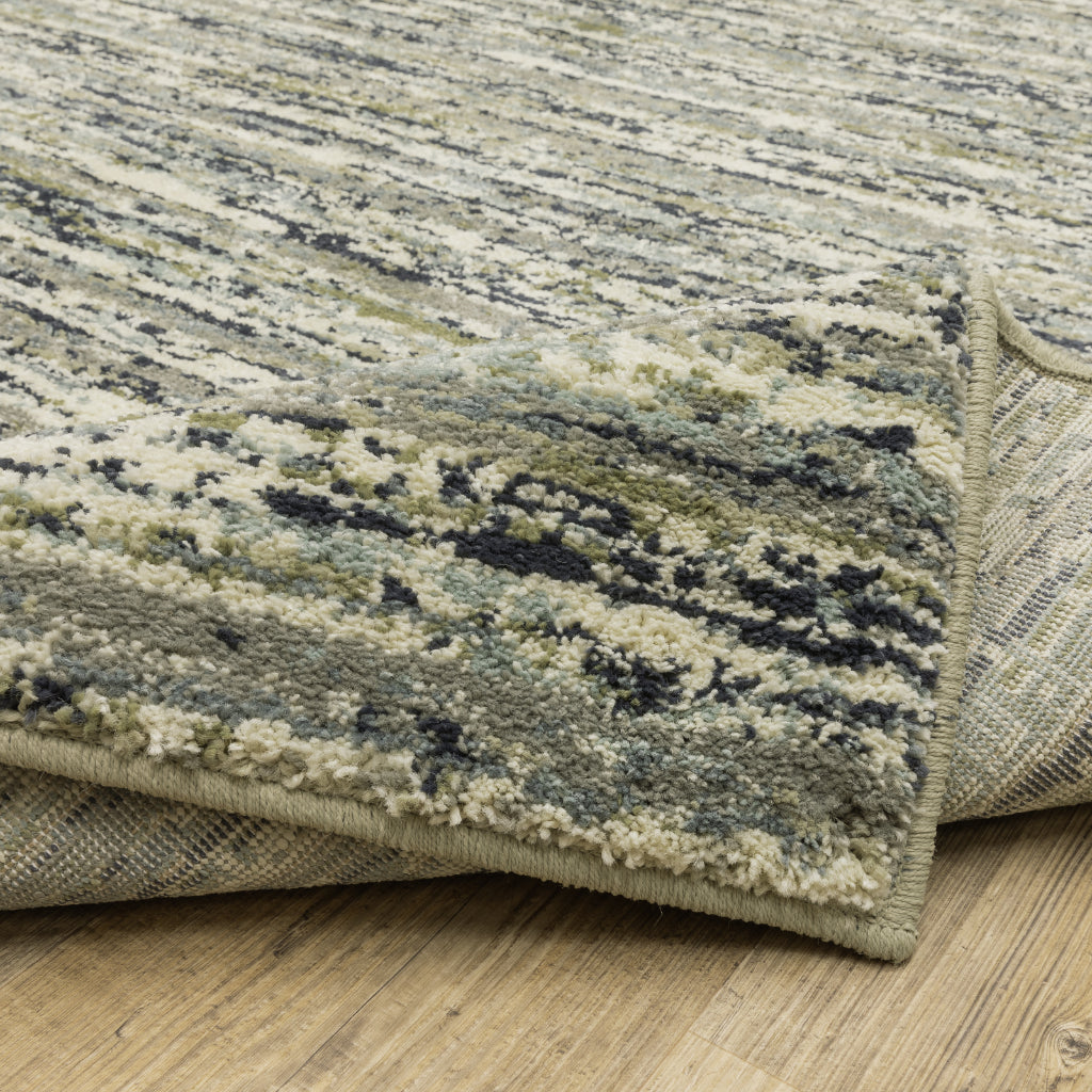 Oriental Weavers Seneca SE04A Multicolor Rectangle Indoor Runner - Contemporary Plush Pile Rug with Striped Design