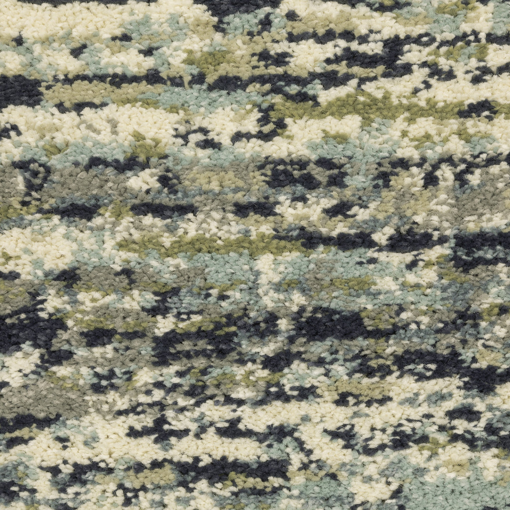 Oriental Weavers Seneca SE04A Multicolor Rectangle Indoor Runner - Contemporary Plush Pile Rug with Striped Design