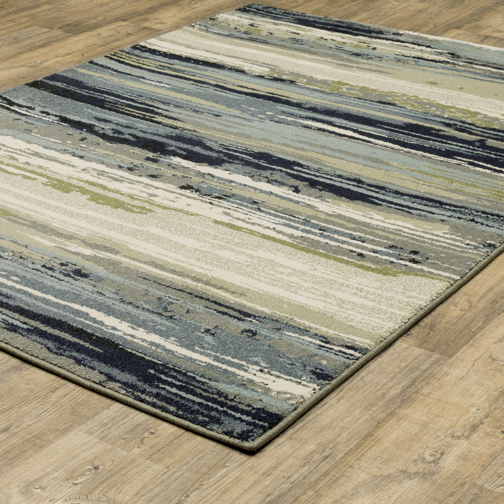 Oriental Weavers Seneca SE09A Multicolor Rectangle Indoor Area Rug - Contemporary Plush Pile Rug with Abstract Design