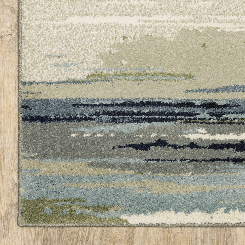 Oriental Weavers Seneca SE09A Multicolor Rectangle Indoor Area Rug - Contemporary Plush Pile Rug with Abstract Design
