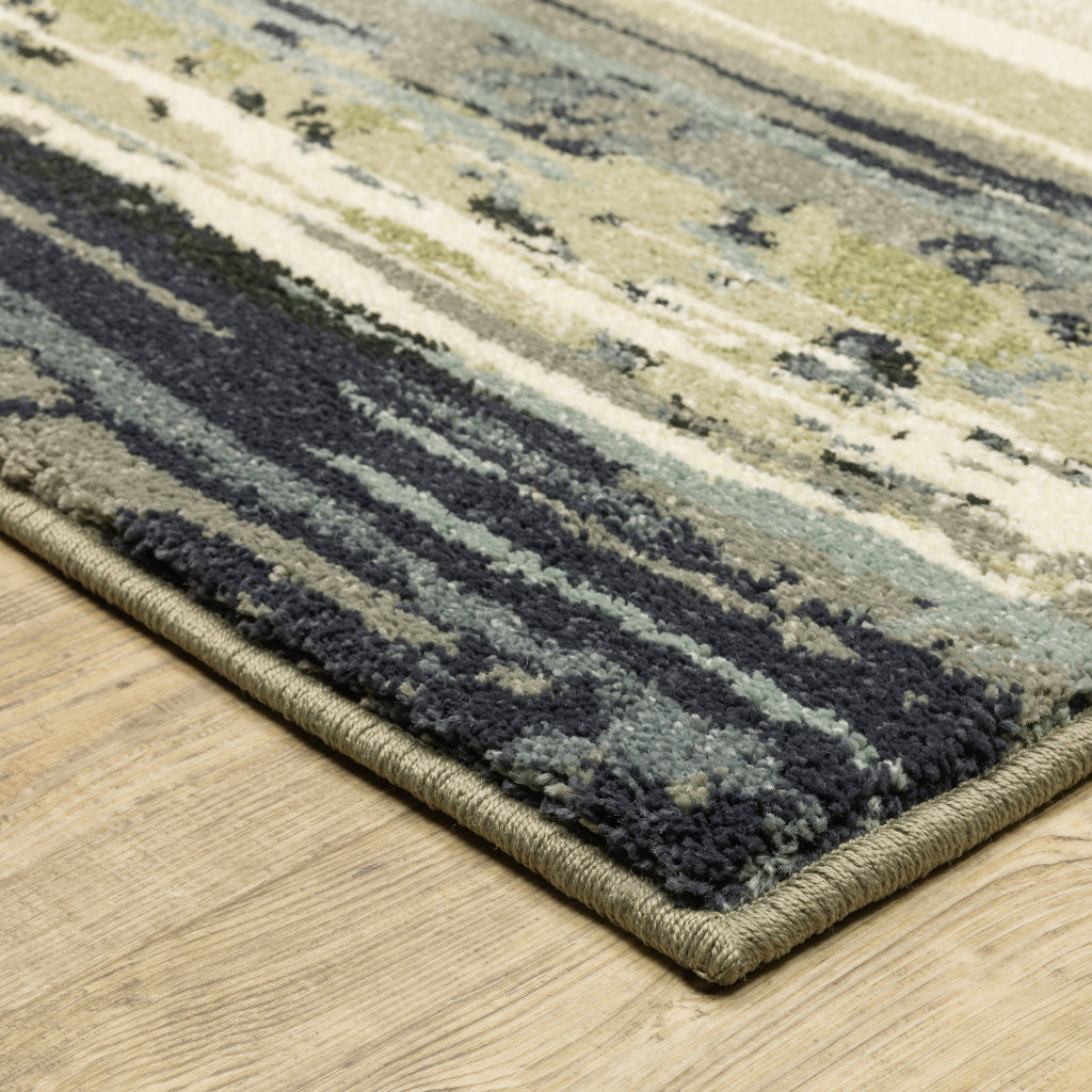 Oriental Weavers Seneca SE09A Multicolor Rectangle Indoor Area Rug - Contemporary Plush Pile Rug with Abstract Design