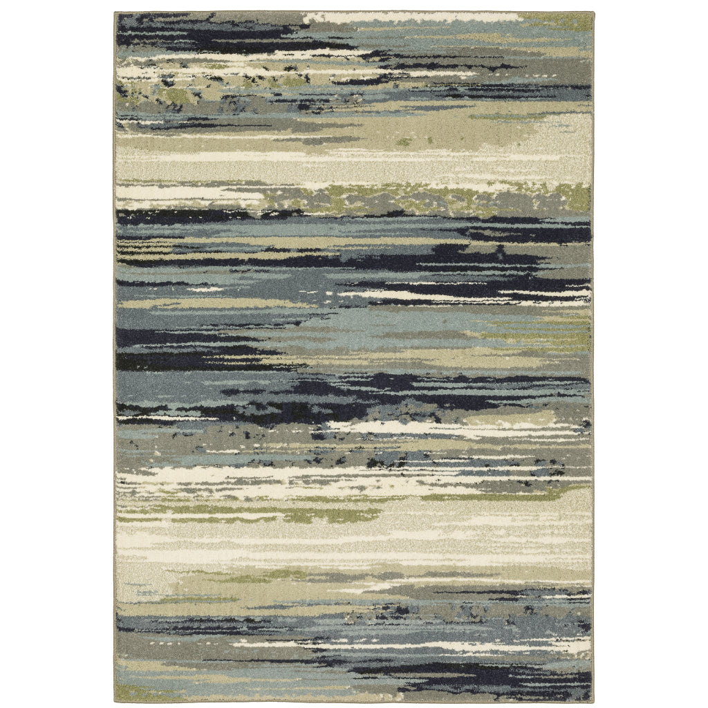 Oriental Weavers Seneca SE09A Multicolor Rectangle Indoor Area Rug - Contemporary Plush Pile Rug with Abstract Design