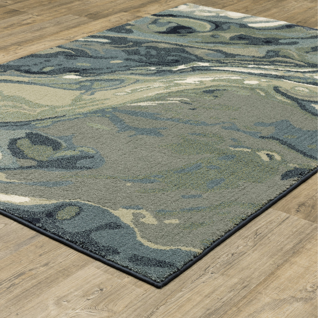 Oriental Weavers Seneca SE10A Multicolor Rectangle Indoor Area Rug - Contemporary Plush Pile Rug with Abstract Design