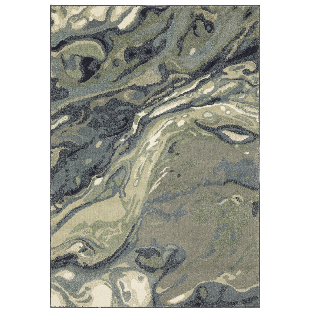 Oriental Weavers Seneca SE10A Multicolor Rectangle Indoor Area Rug - Contemporary Plush Pile Rug with Abstract Design