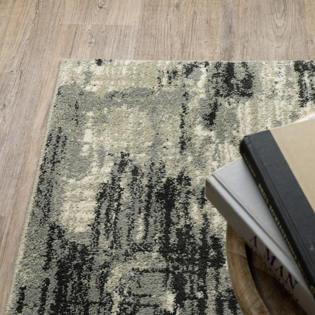 Oriental Weavers Seneca SE12A Multicolor Rectangle Indoor Runner - Contemporary Plush Pile Rug with Abstract Design
