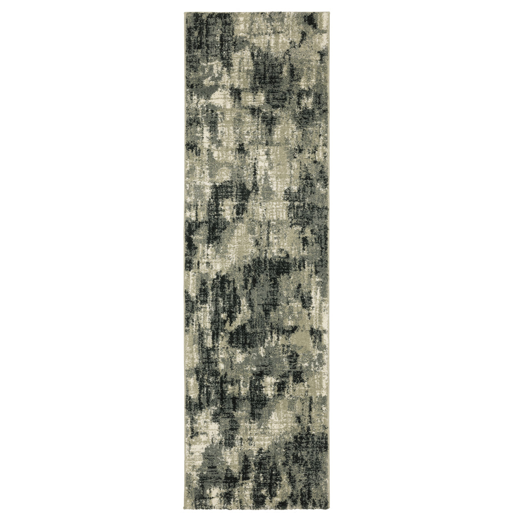 Oriental Weavers Seneca SE12A Multicolor Rectangle Indoor Runner - Contemporary Plush Pile Rug with Abstract Design