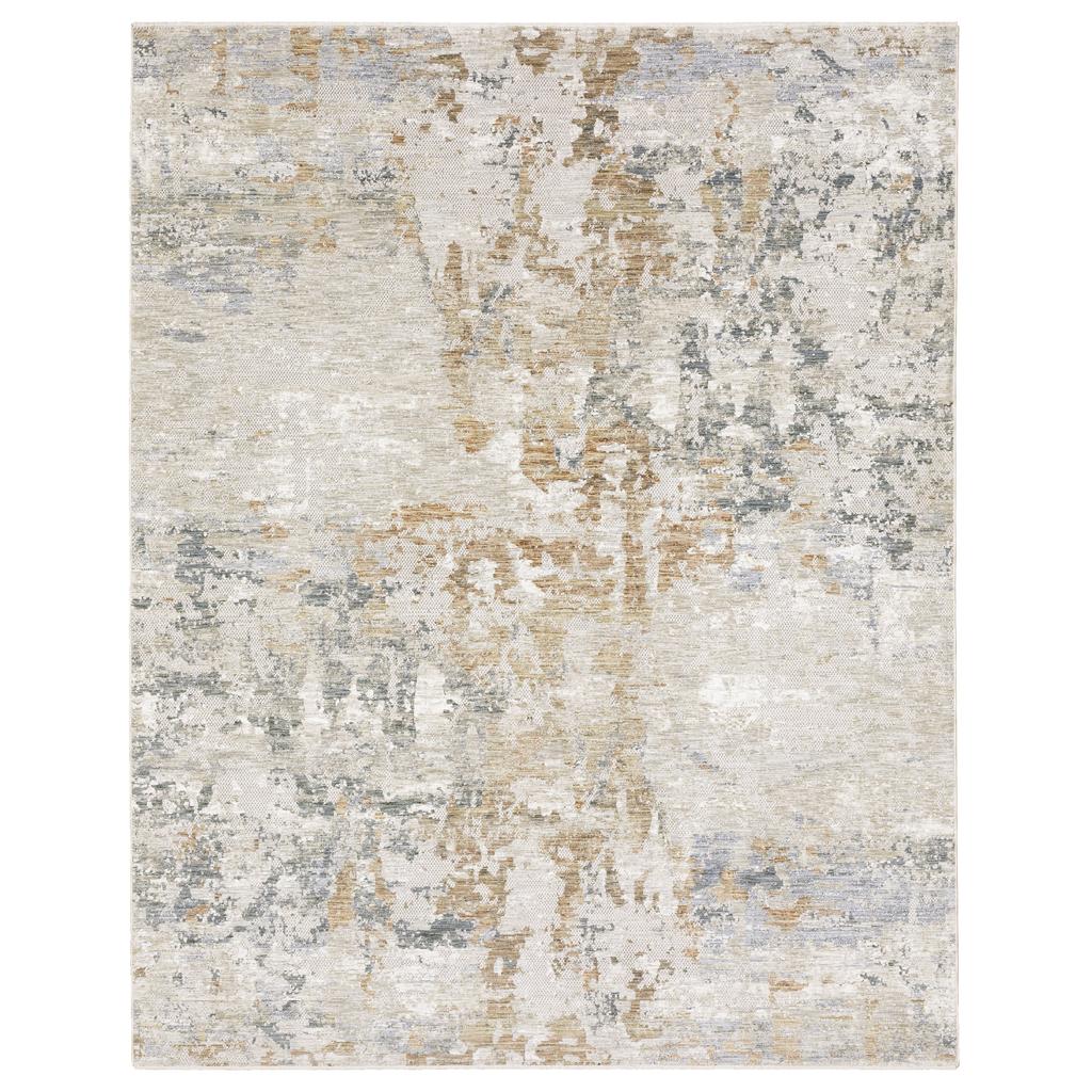 Oriental Weavers Soho SOH08 Beige Rectangle Indoor Area Rug Abstract Pattern-