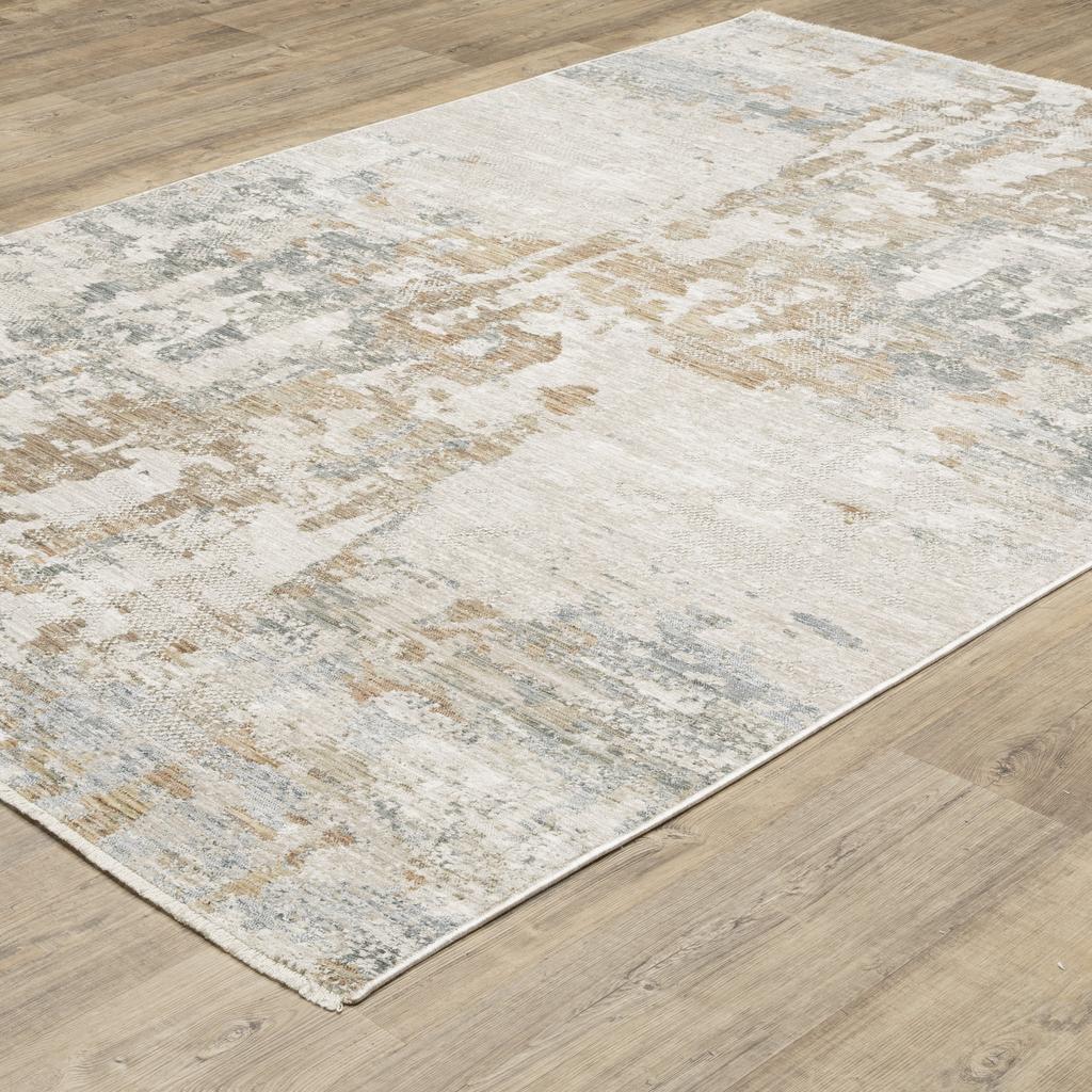 Oriental Weavers Soho SOH08 Beige Rectangle Indoor Area Rug Abstract Pattern-