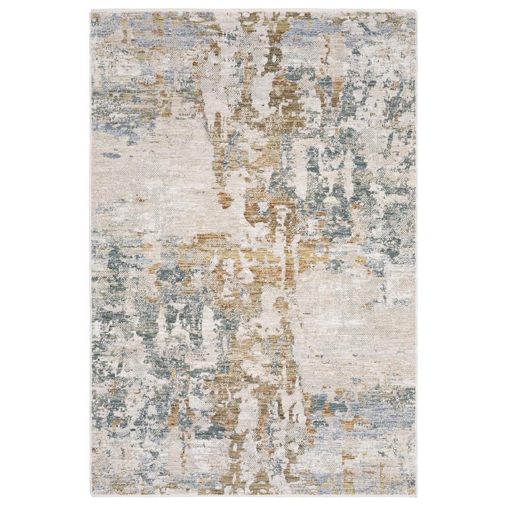 Oriental Weavers Soho SOH08 Beige Rectangle Indoor Area Rug Abstract Pattern-